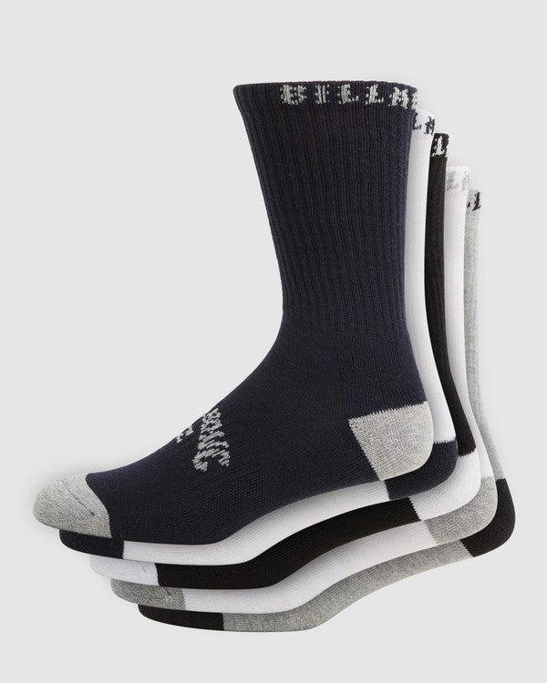 Billabong Boys Sports Socks 5pk