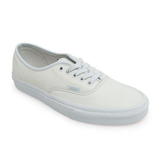 True white 2025 leather vans